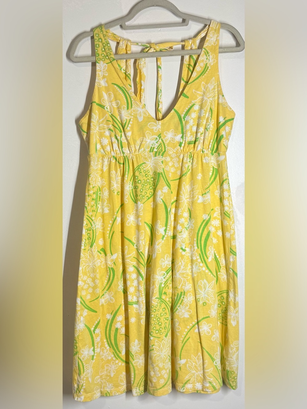 Lilly Pulitzer yellow tie back sundress